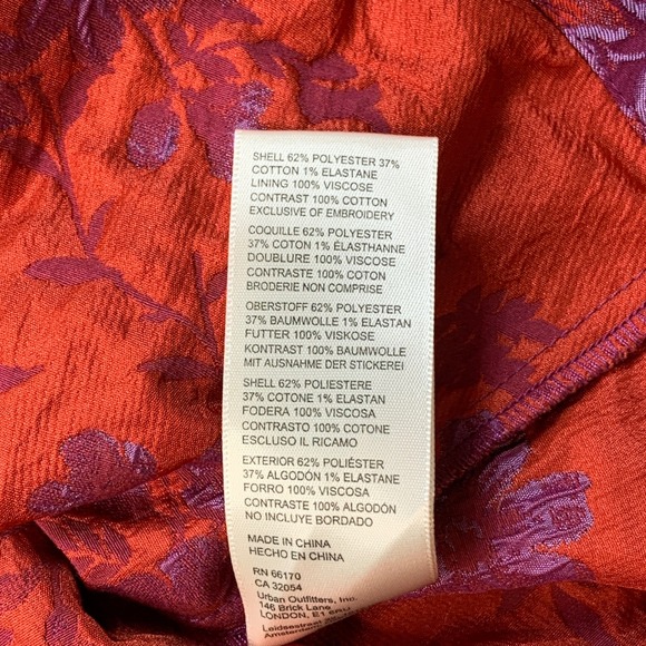 Free People Matilda Floral Strapless Mini Dress Smocked Back Bow Tie Purple Sz M - Picture 5 of 8